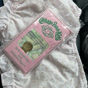 Pants and birth certificate for female cabbage patch kid doll
